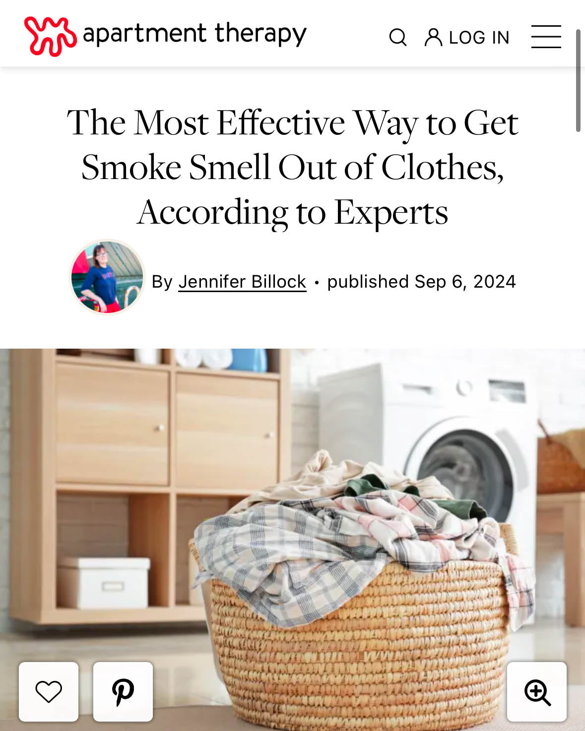 Apartment Therapy | The Most Effective Way to Get Smoke Smell Out of Clothes, According to Experts
