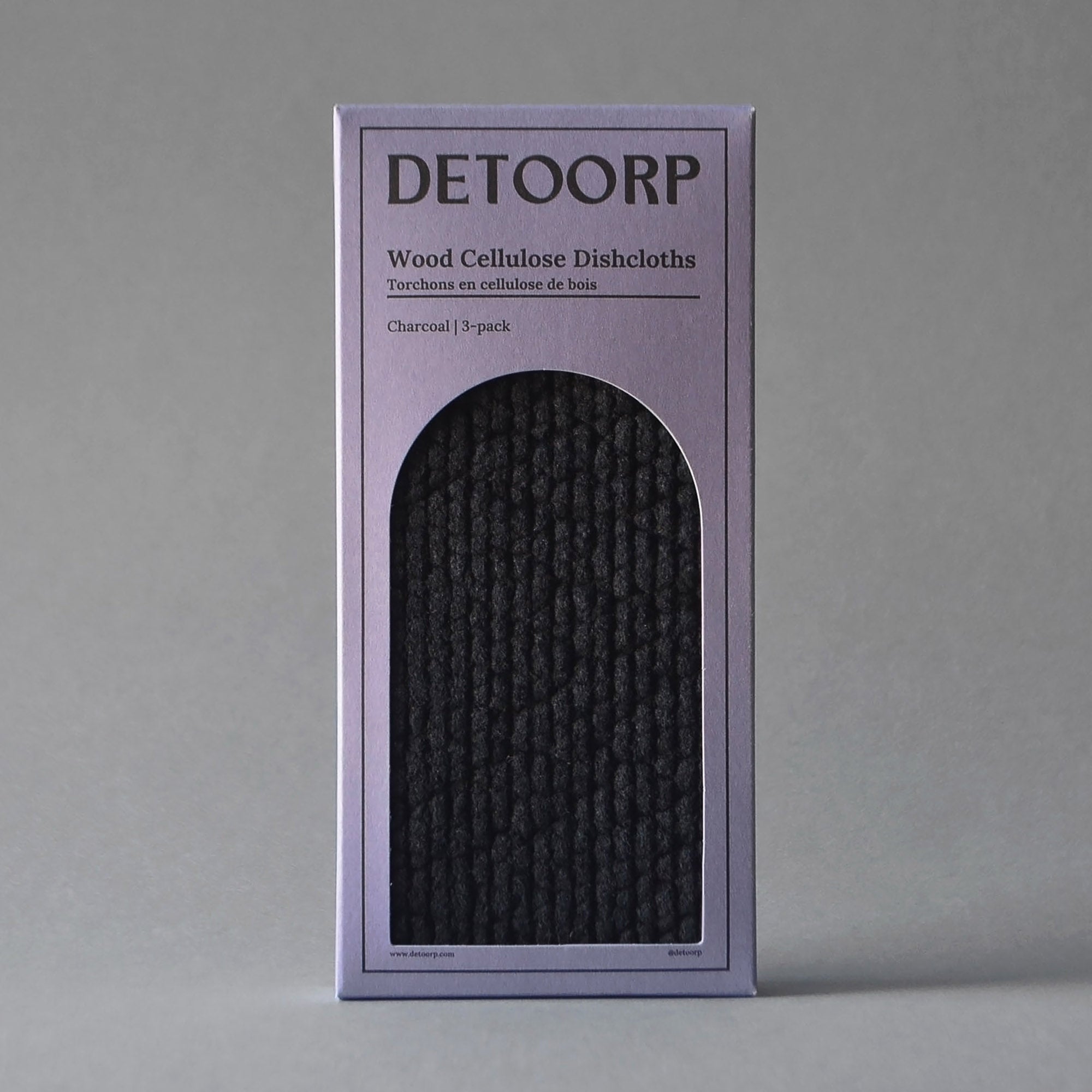 Detoorp | Wood Cellulose Swedish Dish Cloth | Eco-friendly | Plastic Free | Compostable | Stylish | Premium | Eco | Organic | Long-lasting | Bulk Pack | Set of 3 | GOTS colour standard