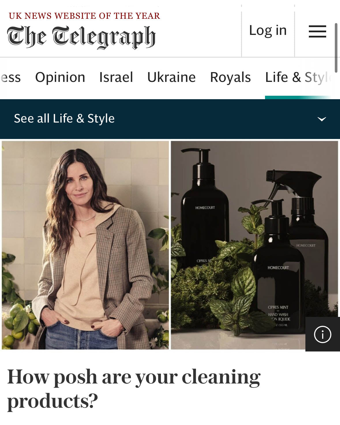The Telegraph | How posh are your cleaning products?