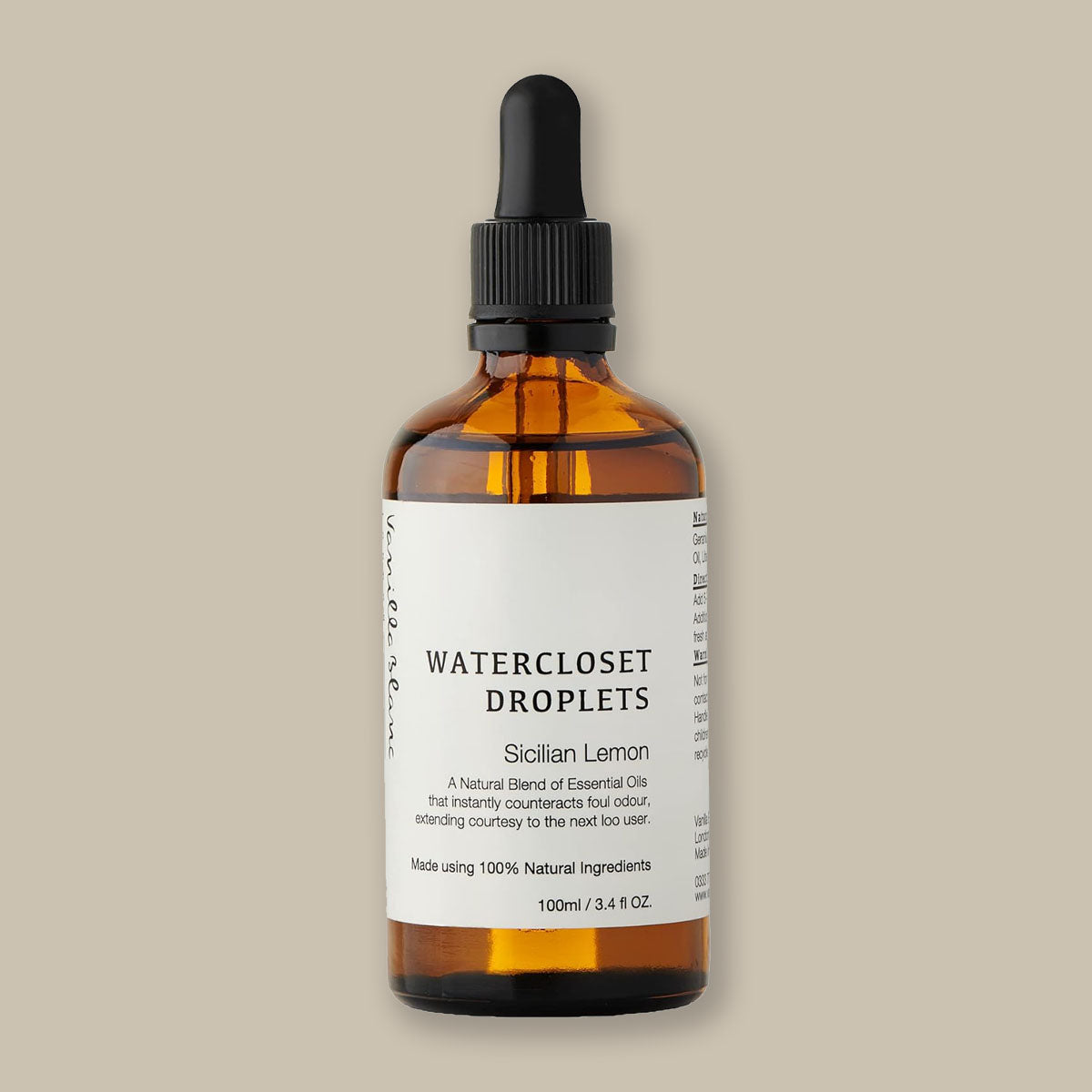 Read The Label | Watercloset Droplets | Post Poo Drops | Vanilla Blanc | Available on Detoorp